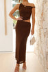 'Dramatique' Asymmetrical Sleeveless Dress - Celes Fashion